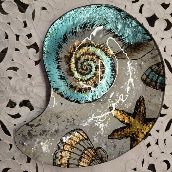 beautiful new ocean seashell decorative dish - Picture 1 of 2